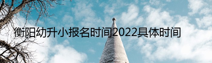衡阳幼升小报名时间2022具体时间