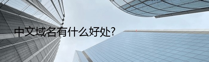 中文域名有什么好处?