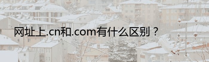 网址上.cn和.com有什么区别？