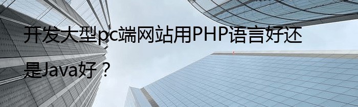 开发大型pc端网站用PHP语言好还是Java好？